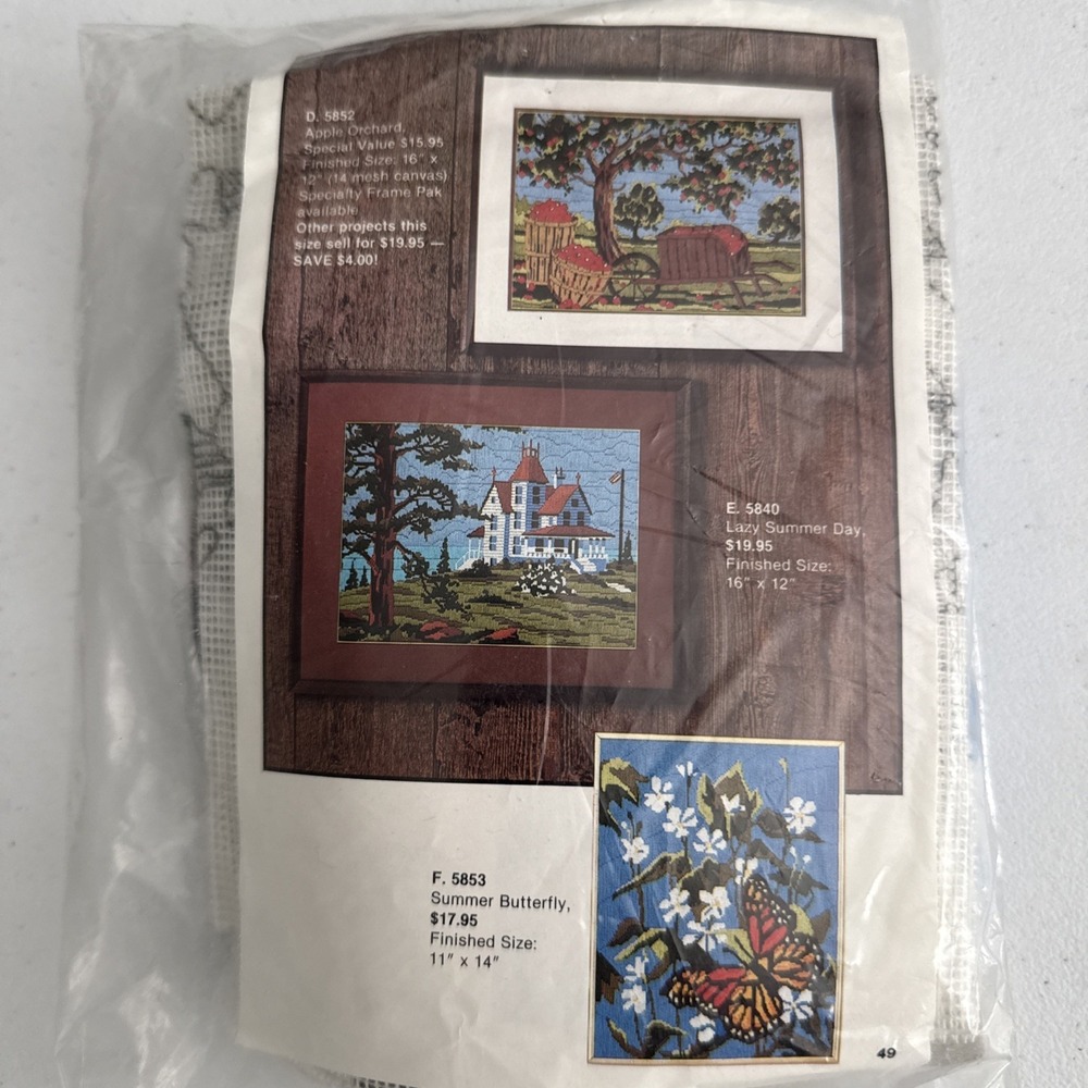Vintage Artcraft Concepts Project Apple Orchard Longstitch Kit NEW Fall Autumn